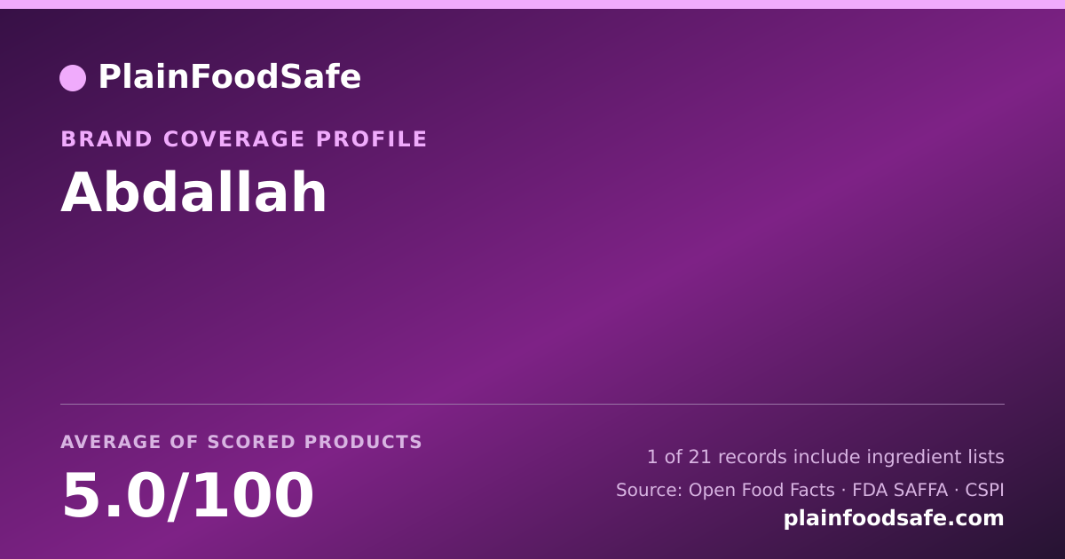 Share card for Abdallah Food Safety Profile