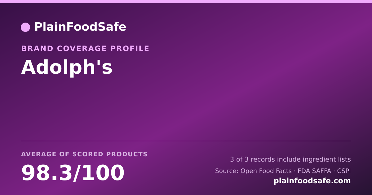 Share card for Adolph's Food Safety Profile