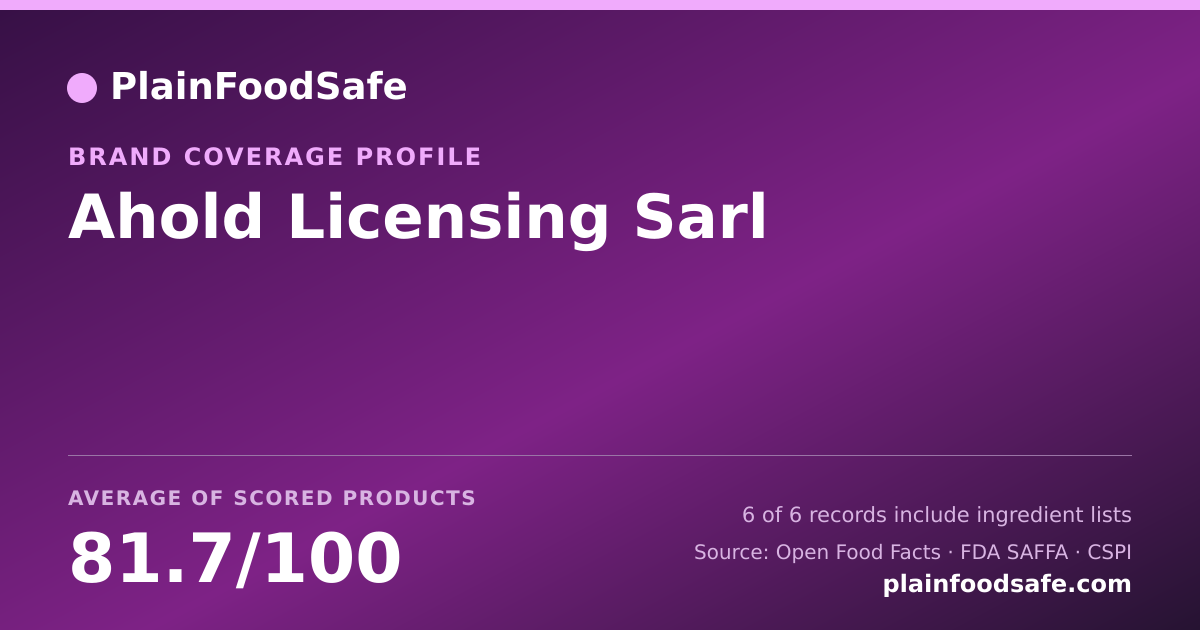 Share card for Ahold Licensing Sarl Food Safety Profile