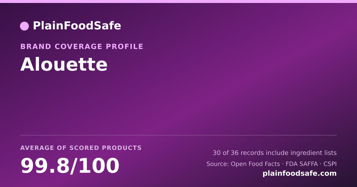 Share card for Alouette Food Safety Profile