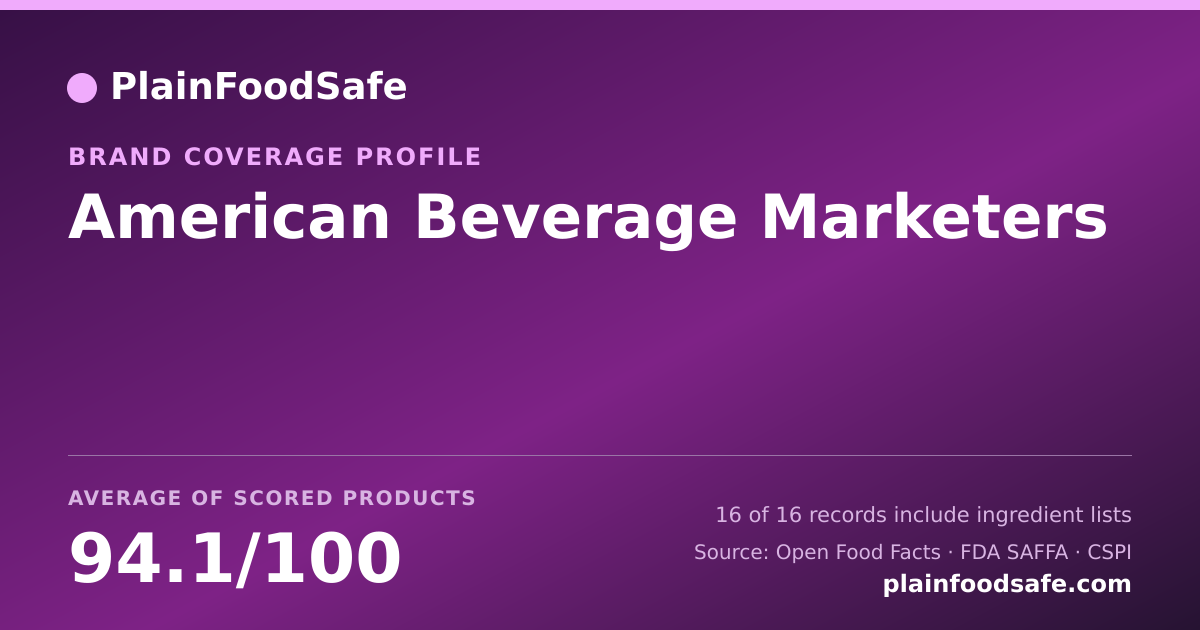 Share card for American Beverage Marketers Food Safety Profile