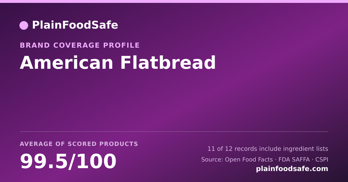 Share card for American Flatbread Food Safety Profile