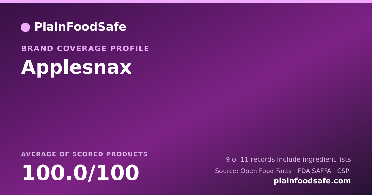 Share card for Applesnax Food Safety Profile
