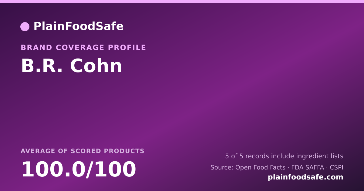 Share card for B.R. Cohn Food Safety Profile