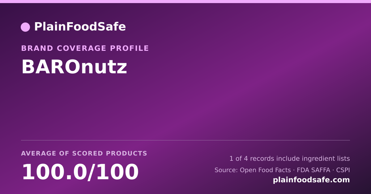 Share card for BAROnutz Food Safety Profile