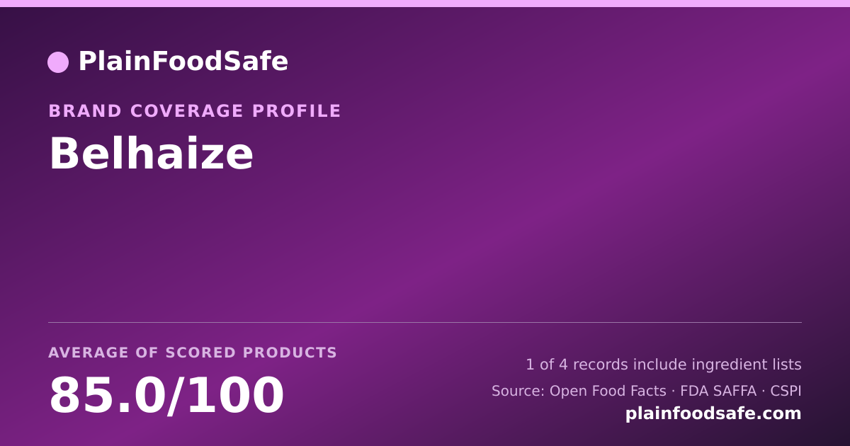 Share card for Belhaize Food Safety Profile