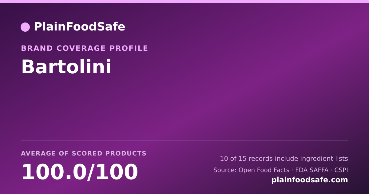 Share card for Bartolini Food Safety Profile