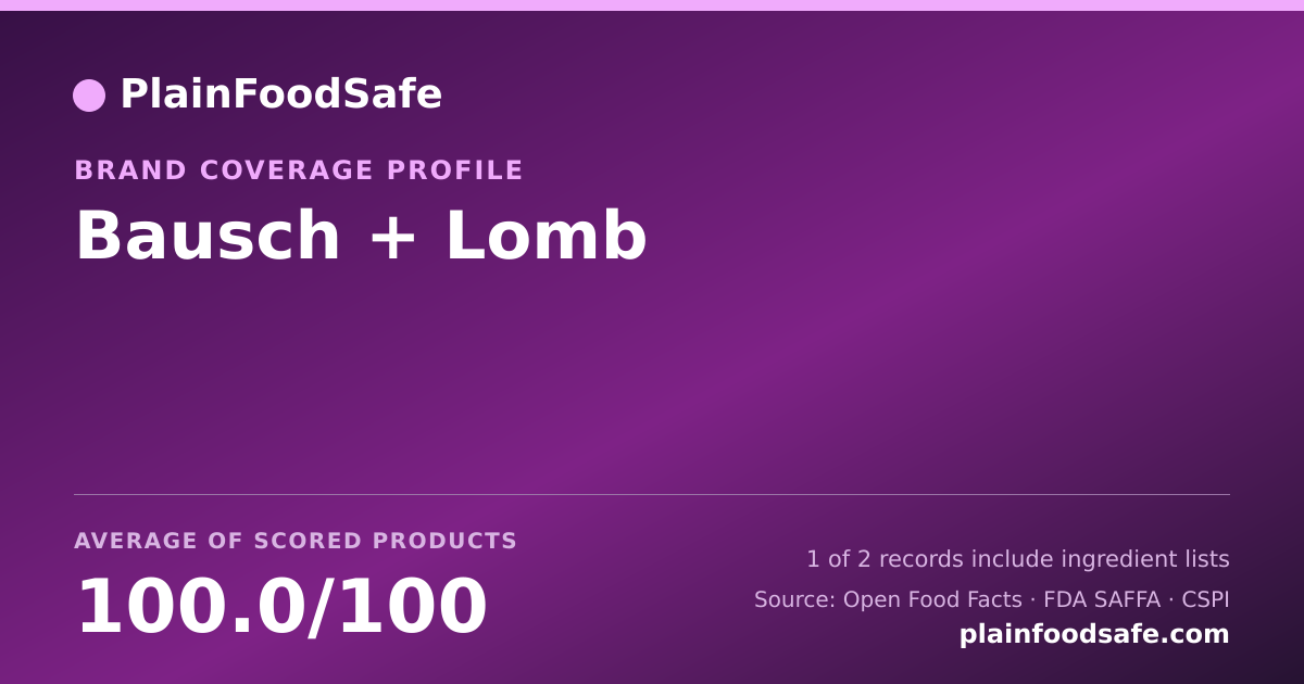 Share card for Bausch + Lomb Food Safety Profile