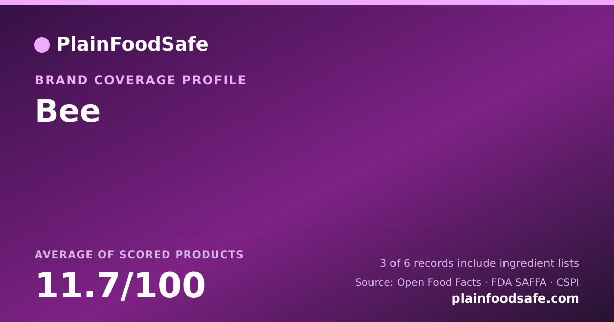 Share card for Bee Food Safety Profile