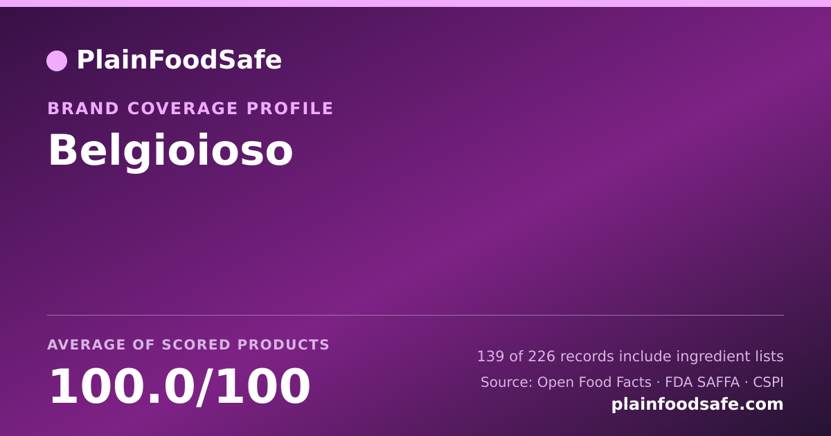 Share card for Belgioioso Food Safety Profile