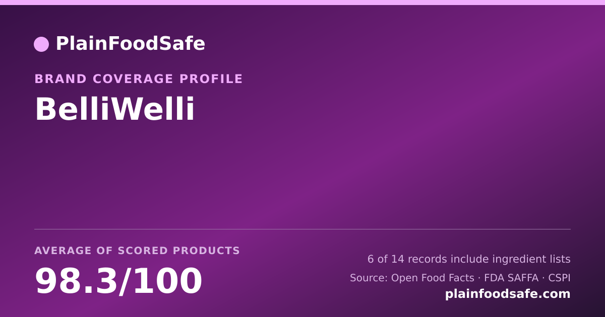 Share card for BelliWelli Food Safety Profile