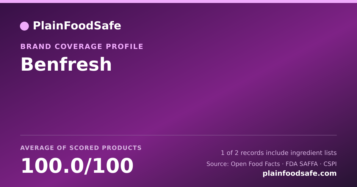 Share card for Benfresh Food Safety Profile