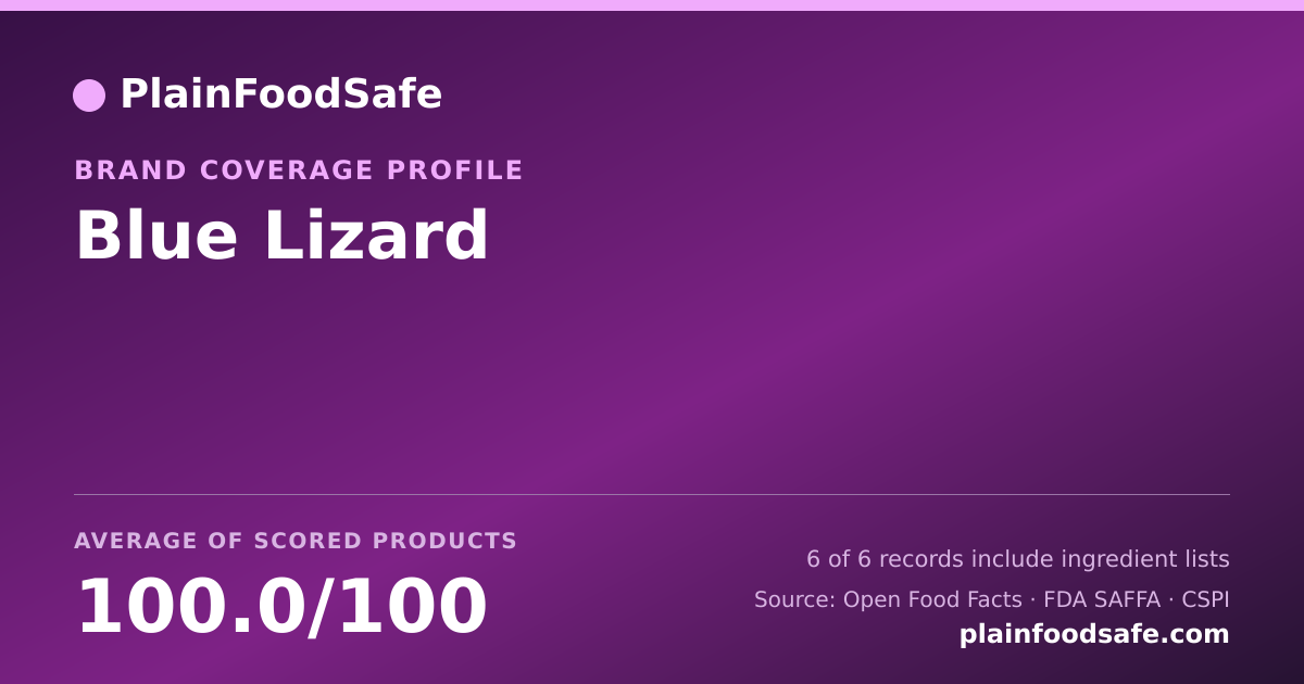 Share card for Blue Lizard Food Safety Profile