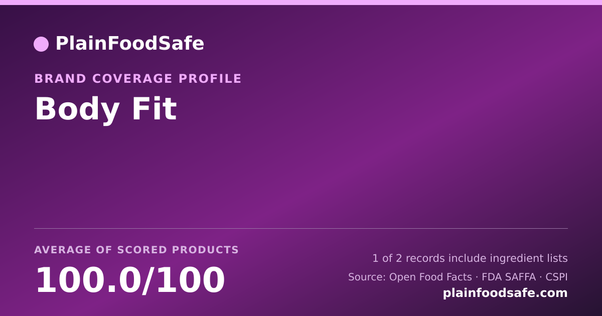 Share card for Body Fit Food Safety Profile