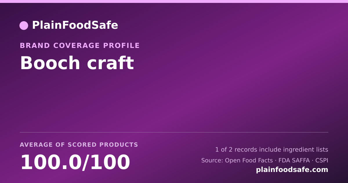Share card for Booch craft Food Safety Profile