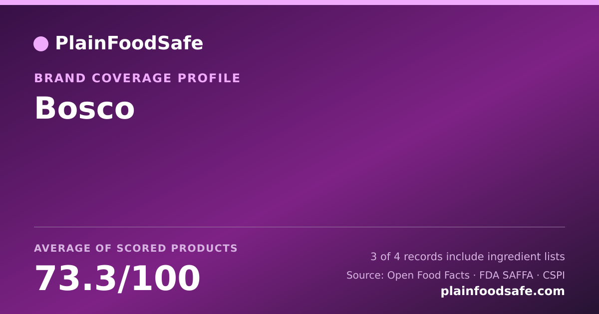 Share card for Bosco Food Safety Profile