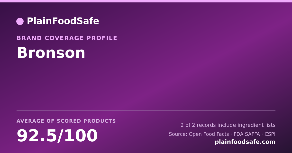 Share card for Bronson Food Safety Profile