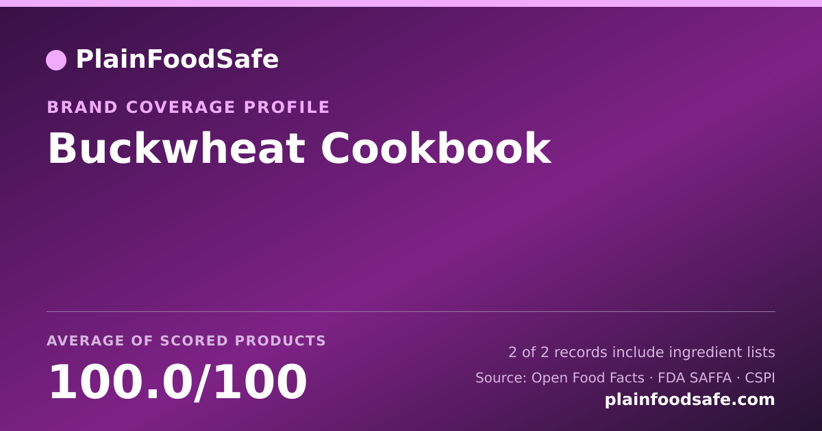 Share card for Buckwheat Cookbook Food Safety Profile