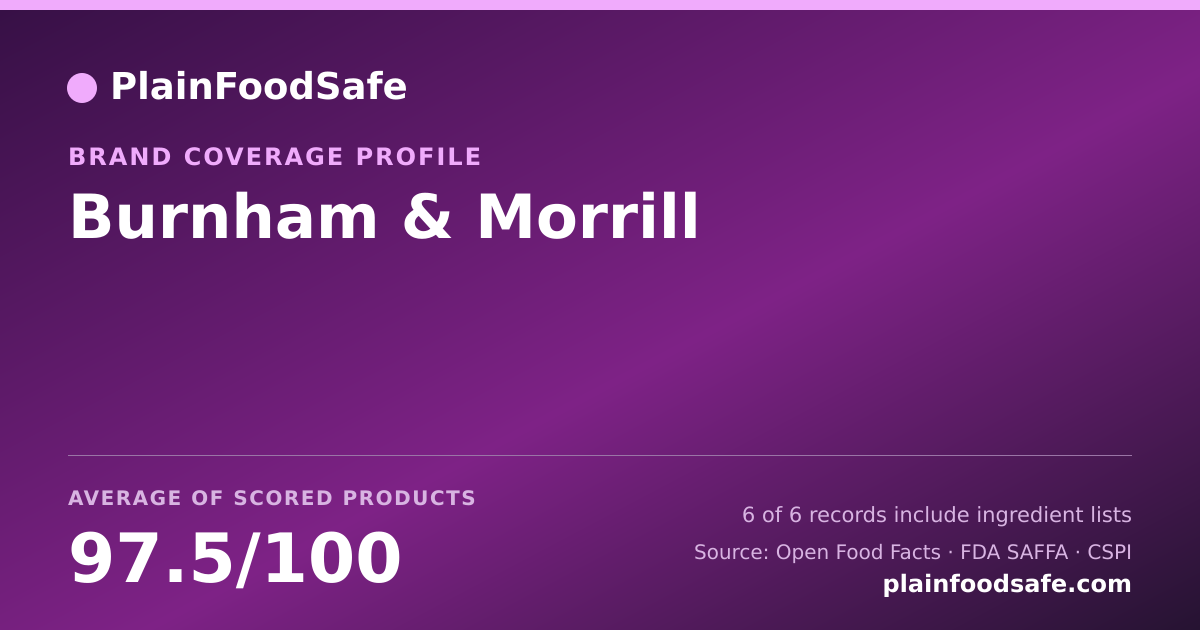 Share card for Burnham & Morrill Food Safety Profile