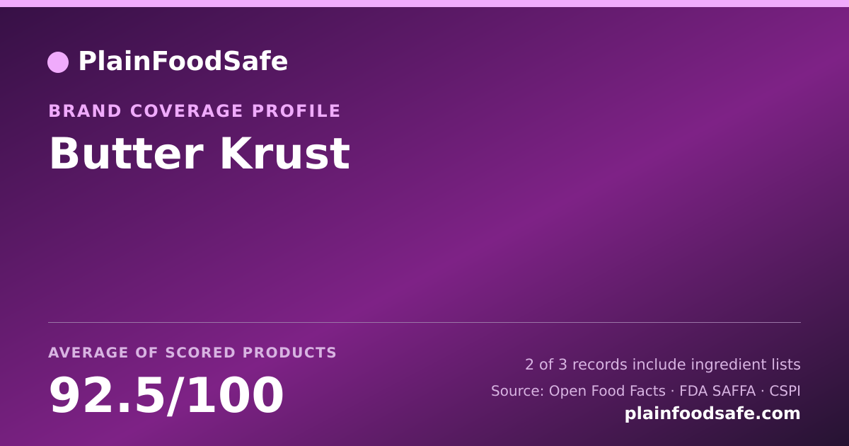 Share card for Butter Krust Food Safety Profile
