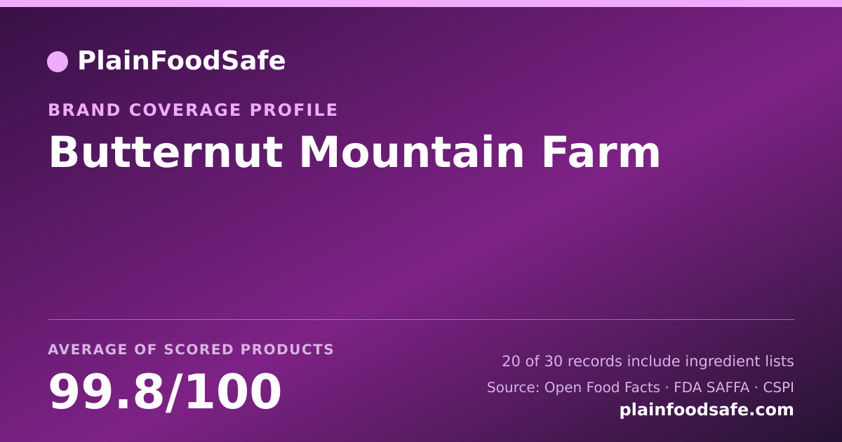 Share card for Butternut Mountain Farm Food Safety Profile
