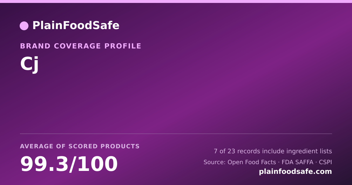 Share card for Cj Food Safety Profile