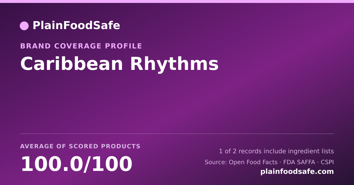Share card for Caribbean Rhythms Food Safety Profile