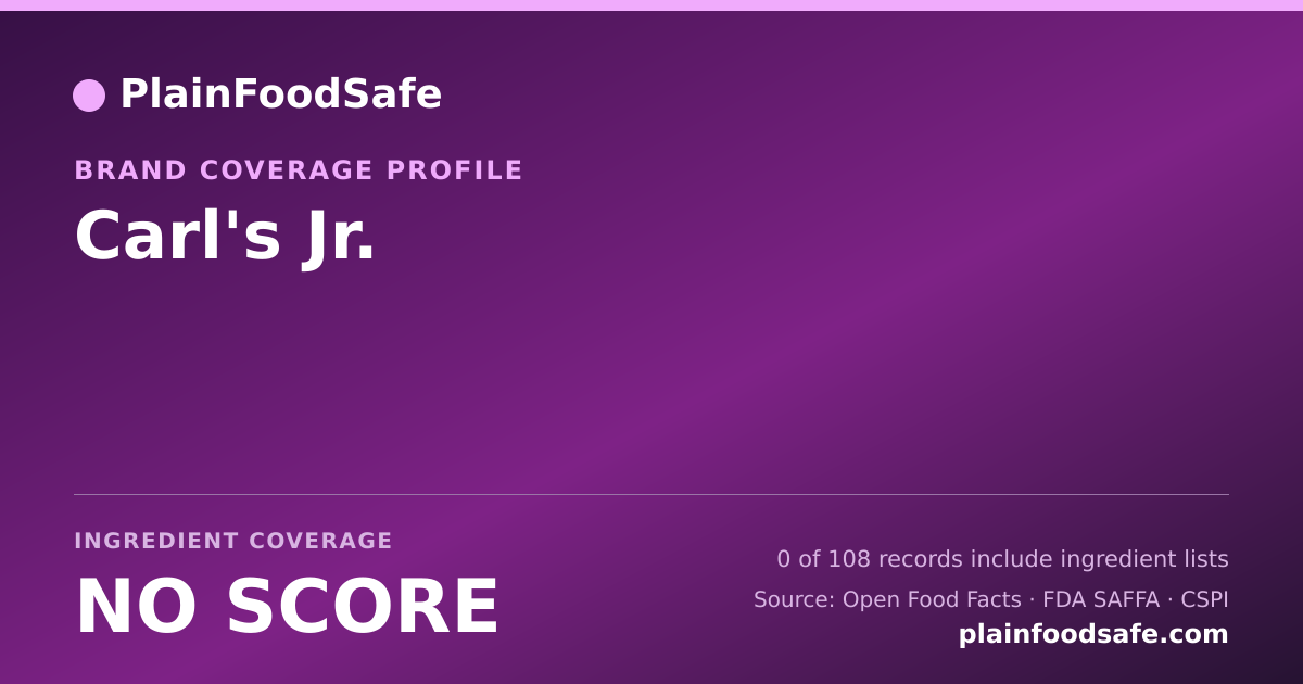 Share card for Carl's Jr. Food Safety Profile