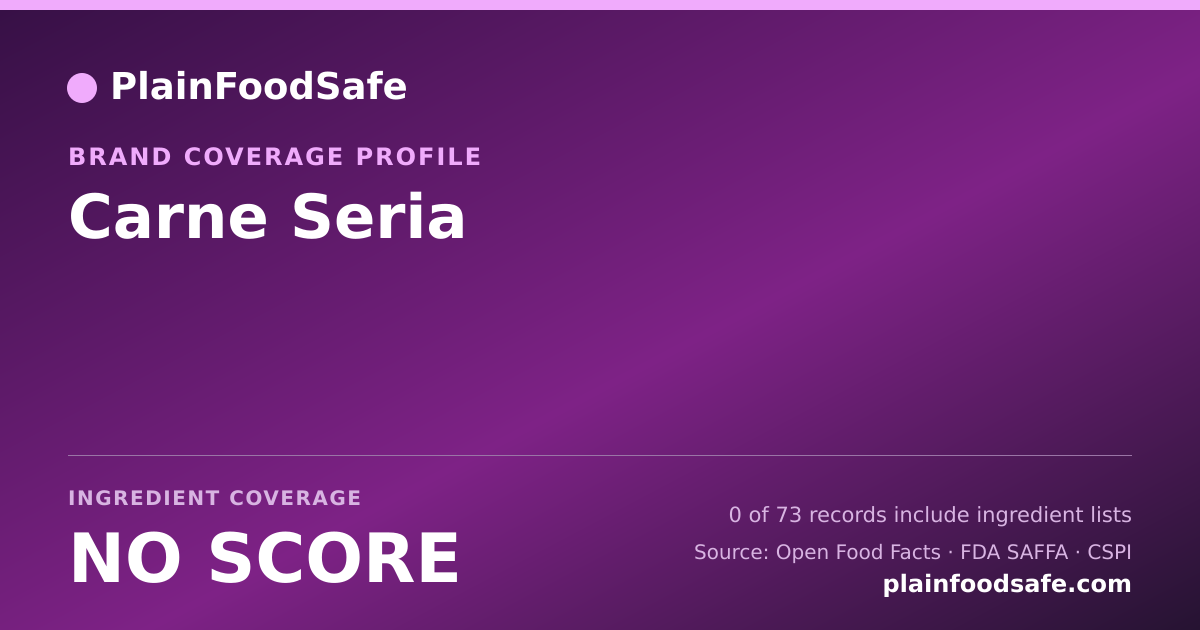 Share card for Carne Seria Food Safety Profile