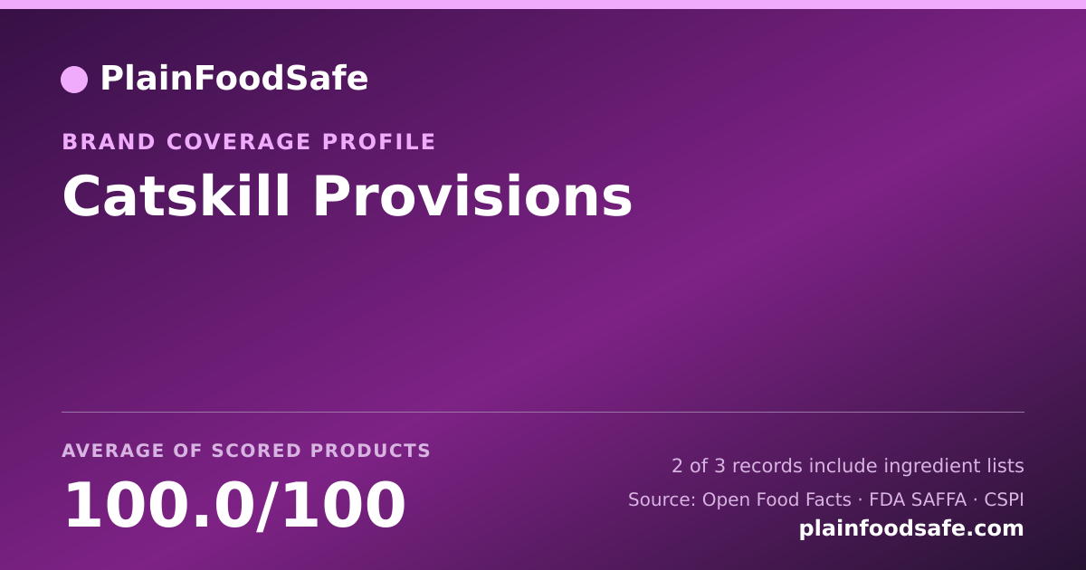Share card for Catskill Provisions Food Safety Profile