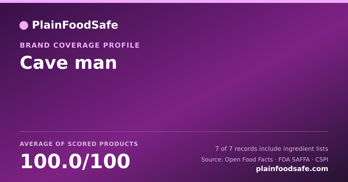 Share card for Cave man Food Safety Profile