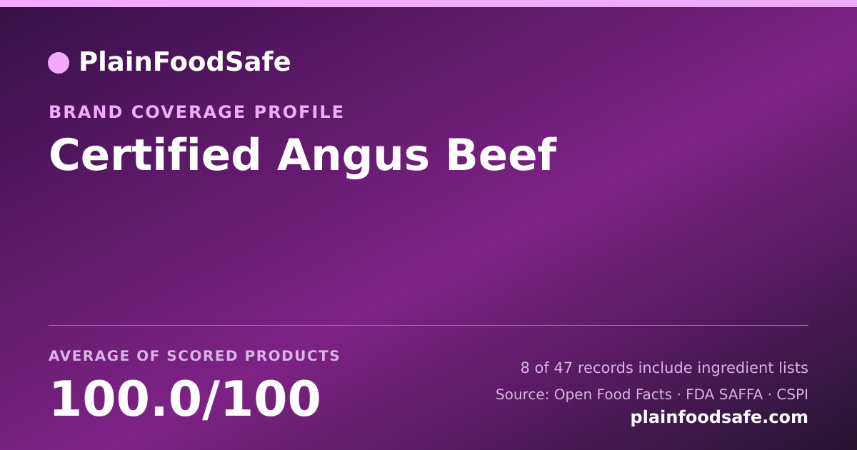 Share card for Certified Angus Beef Food Safety Profile
