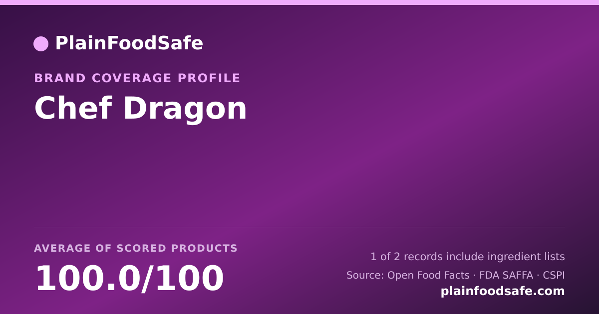 Share card for Chef Dragon Food Safety Profile