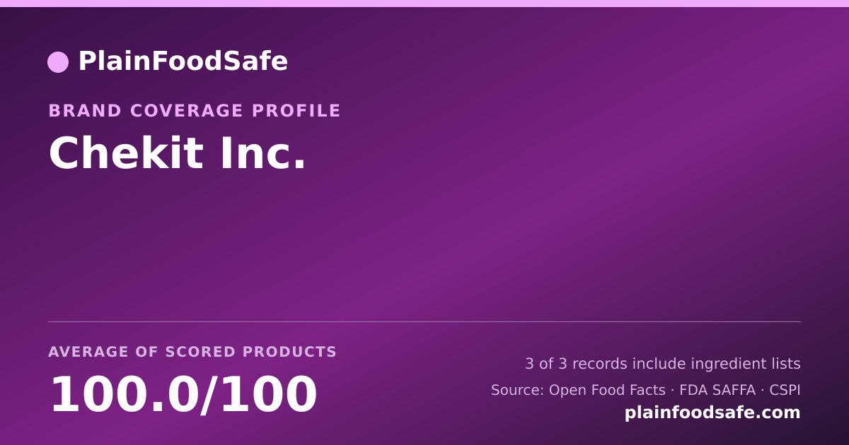 Share card for Chekit  Inc. Food Safety Profile