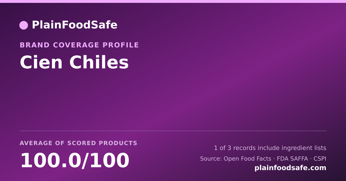 Share card for Cien Chiles Food Safety Profile