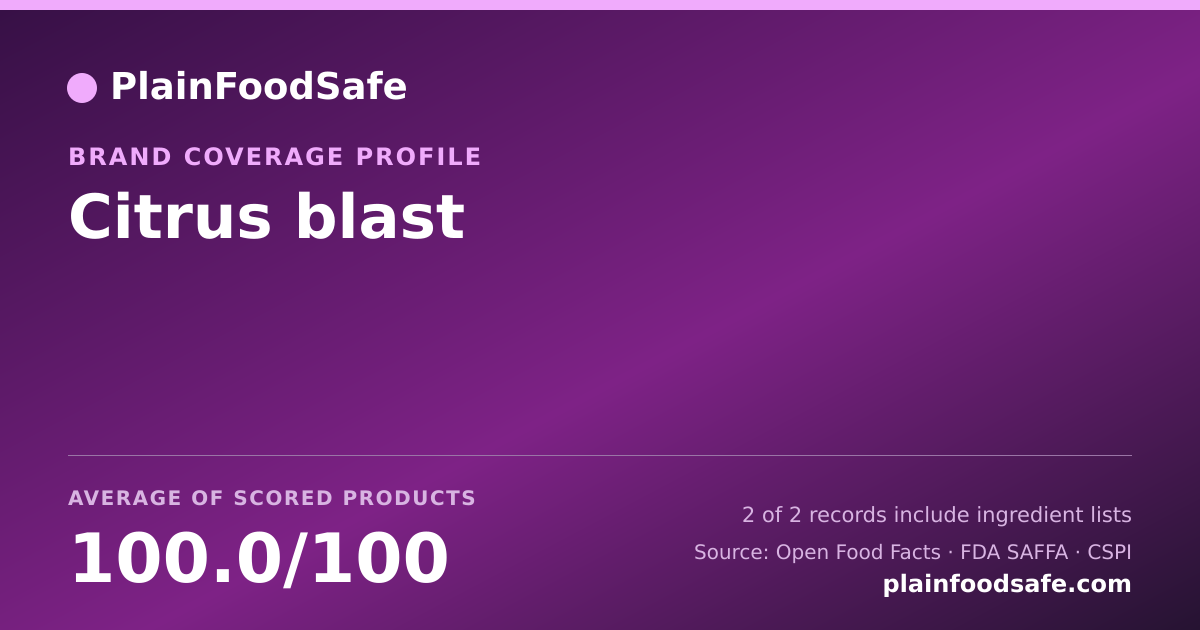 Share card for Citrus blast Food Safety Profile