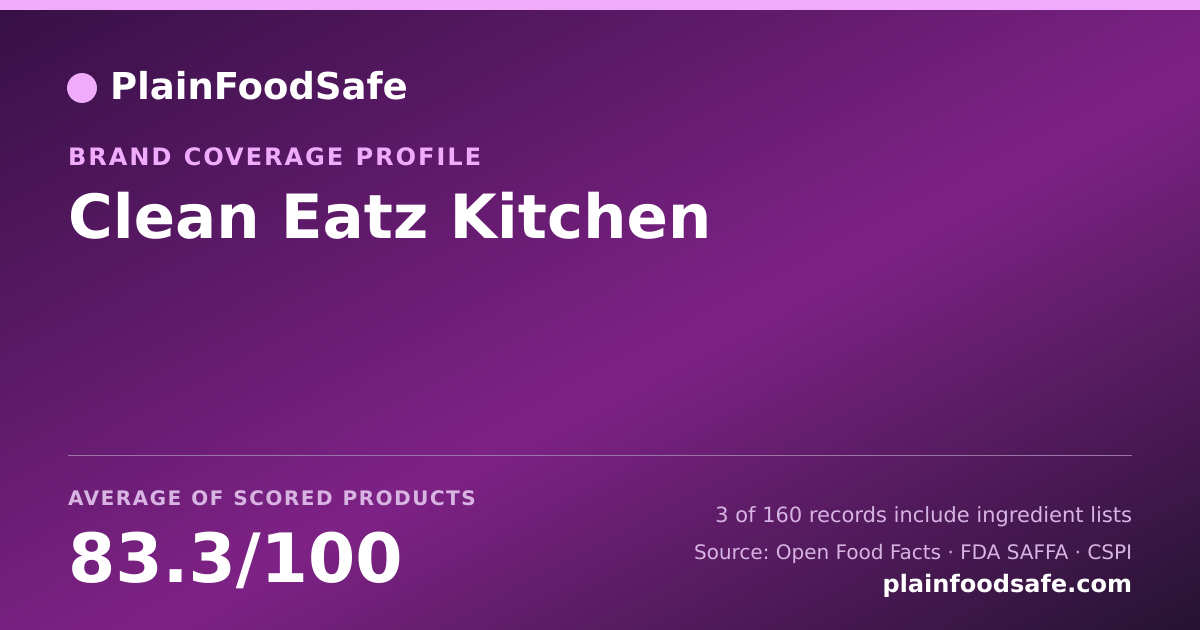Share card for Clean Eatz Kitchen Food Safety Profile