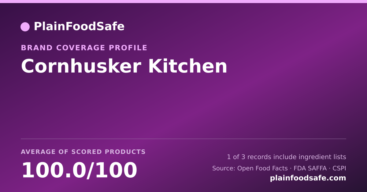 Share card for Cornhusker Kitchen Food Safety Profile