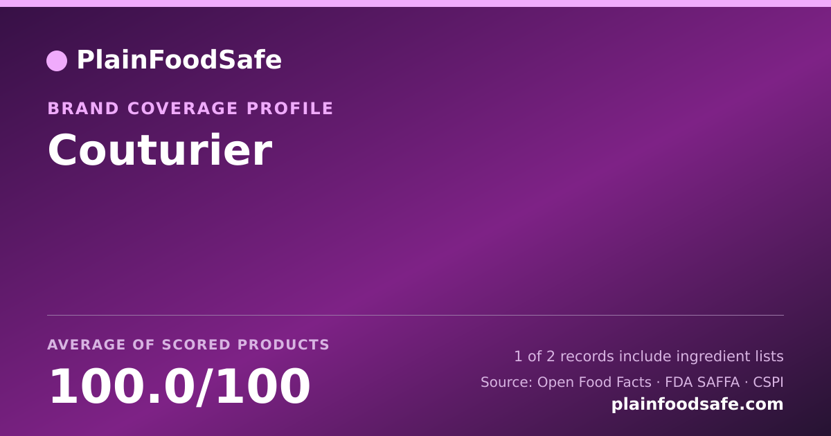 Share card for Couturier Food Safety Profile