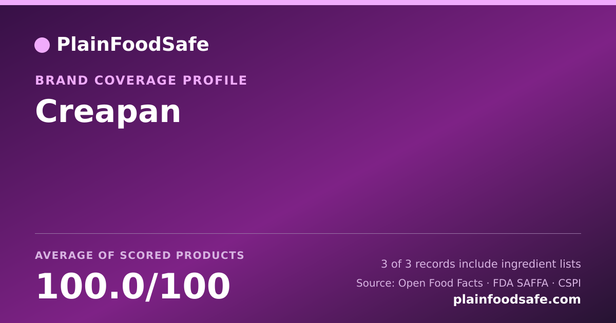Share card for Creapan Food Safety Profile