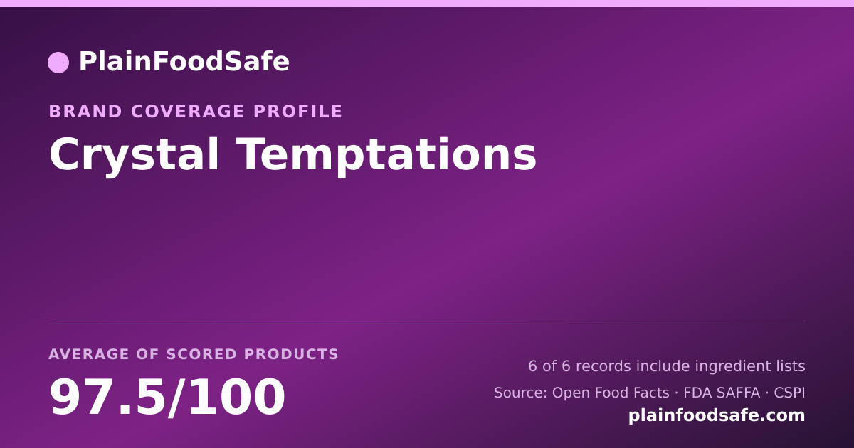 Share card for Crystal Temptations Food Safety Profile