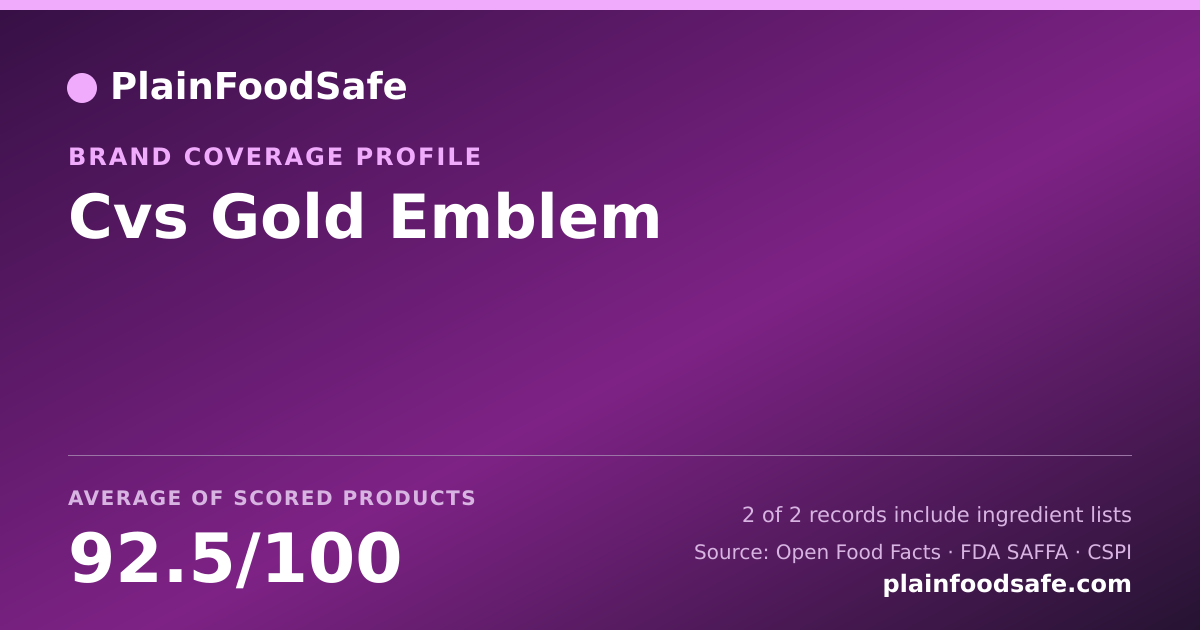 Share card for Cvs Gold Emblem Food Safety Profile