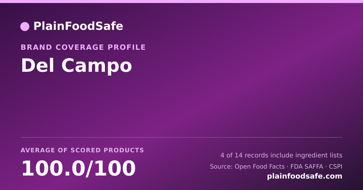 Share card for Del Campo Food Safety Profile