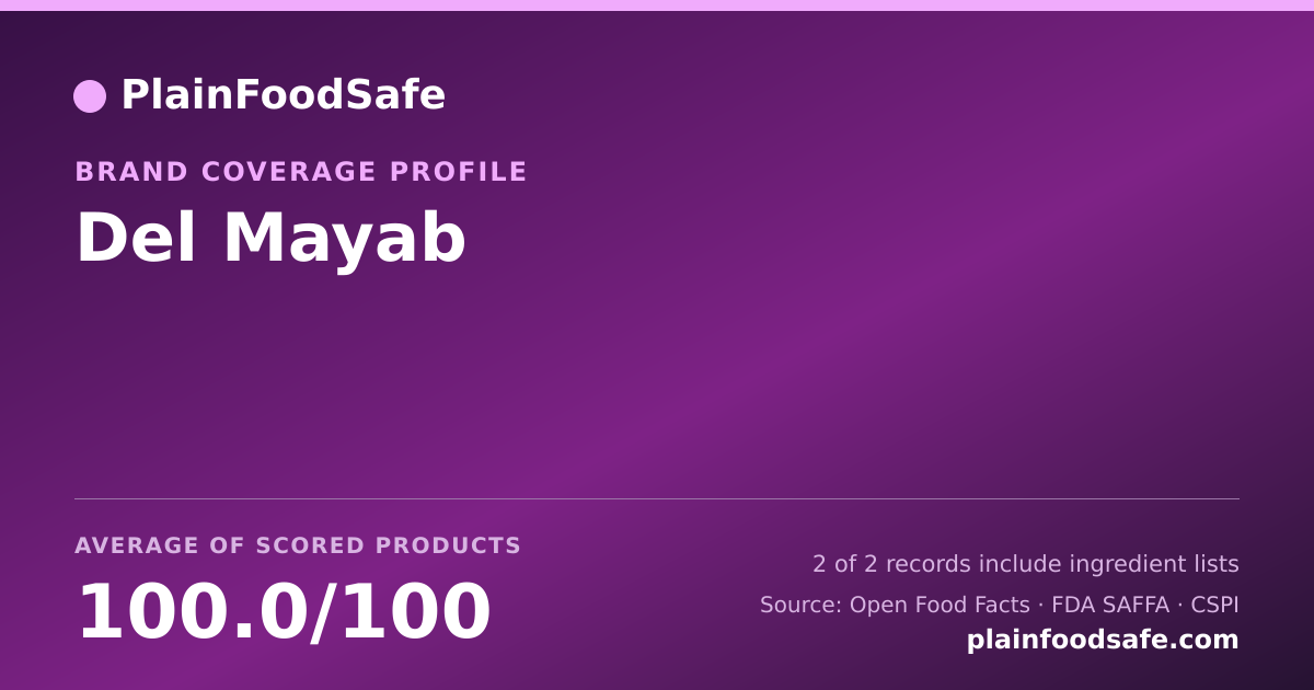 Share card for Del Mayab Food Safety Profile