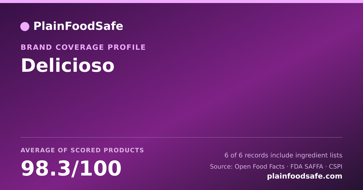 Share card for Delicioso Food Safety Profile