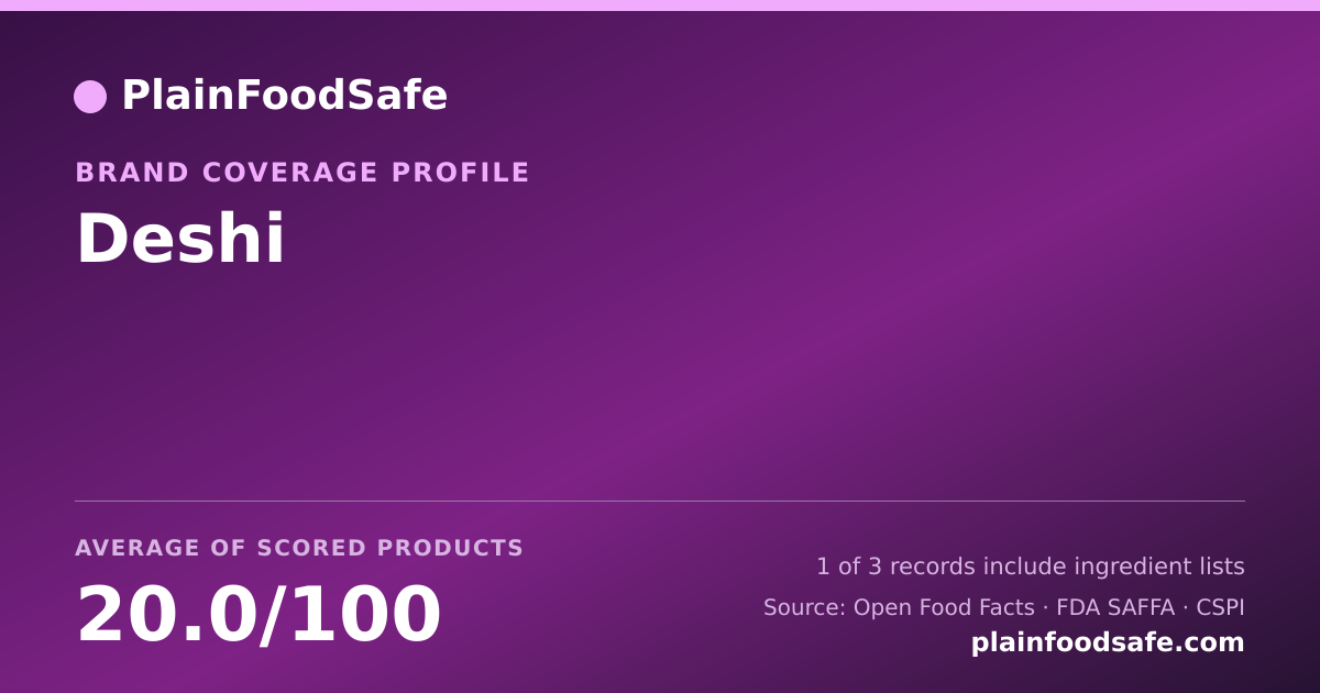 Share card for Deshi Food Safety Profile