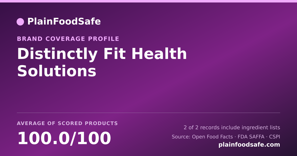 Share card for Distinctly Fit Health Solutions Food Safety Profile