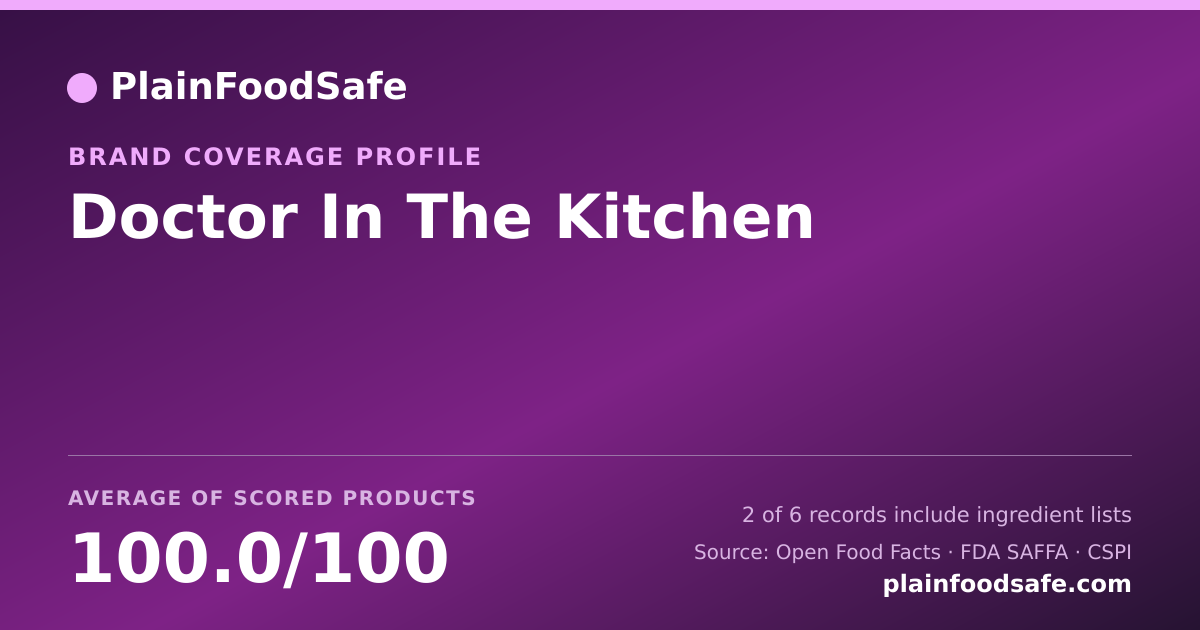 Share card for Doctor In The Kitchen Food Safety Profile