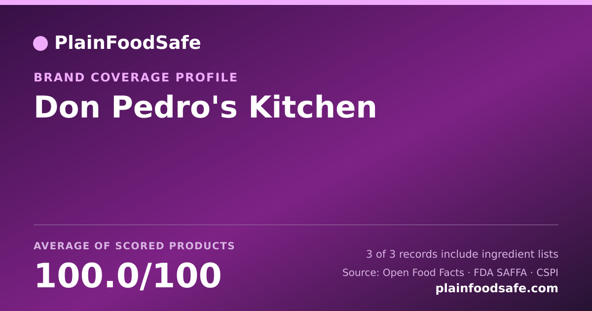 Share card for Don Pedro's Kitchen Food Safety Profile