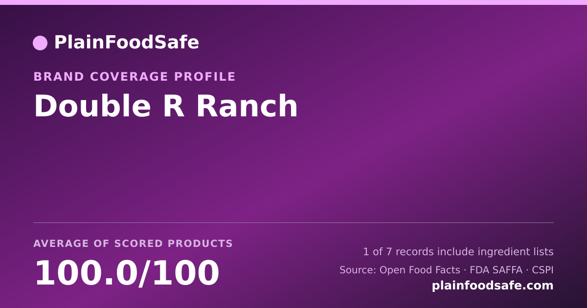 Share card for Double R Ranch Food Safety Profile